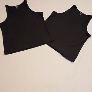 Athleta Black Tank Top Bundle Of 2 Size XL Cotton  Women's Muscle Tank